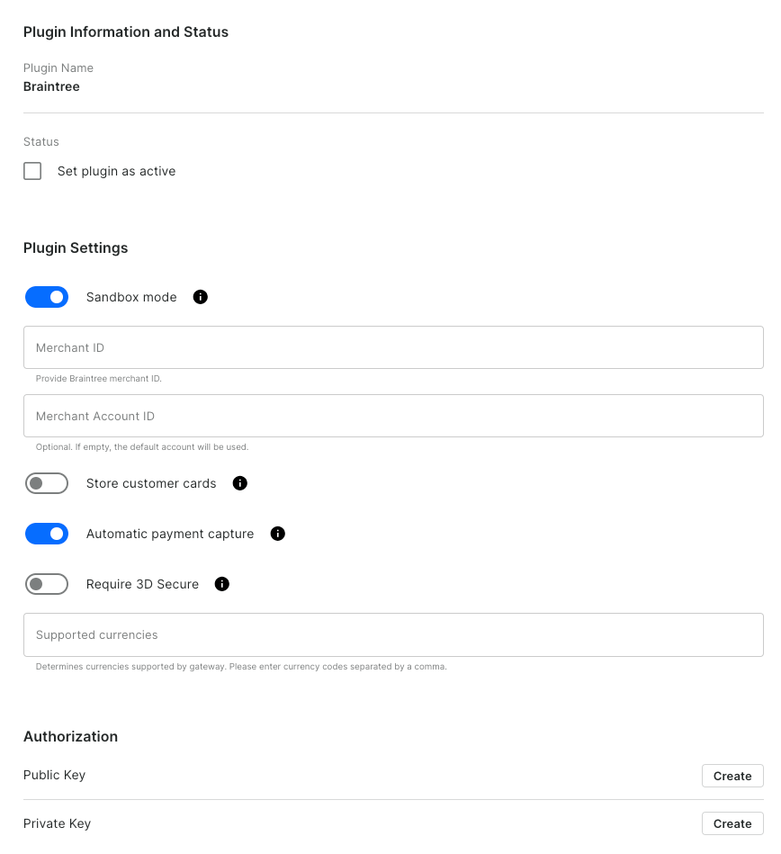 Braintree Plugin installation card